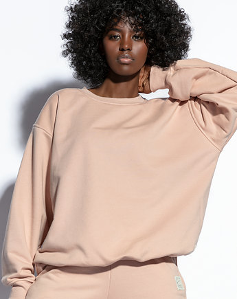Bluza damska crewneck F1809 BEŻOWA