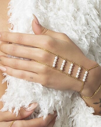 Bransoletka z pierścionkiem Timeless Pearls 2w1, AFRODITTE COLLECTION