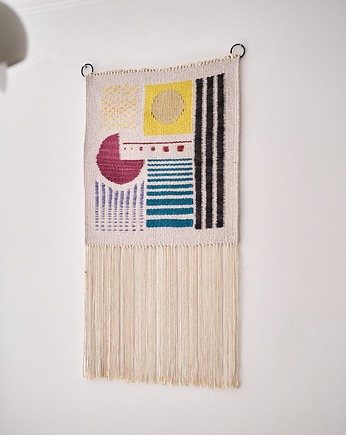 Nowoczesny kilim, dekoracja ścienna GEOMETRIA SPLOTU