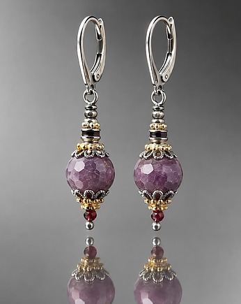 Kolczyki Jajeczka faberge /rubiny/