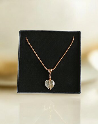 Uroczy naszyjnik: serduszko : CYTRYN: wyjątkowy prezent, kaktusia