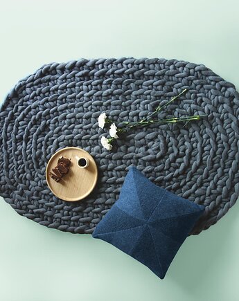 SALE Skandynawski owalny pleciony DYWAN, PANAPUFA