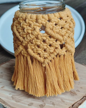 Lampion / wazon makrama, miaukramy