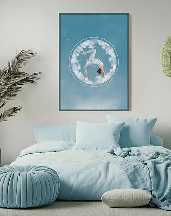 Plakat Joga w chmurach