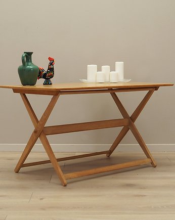 Stolik jesionowy, duński design, lata 70, produkcja: Dania