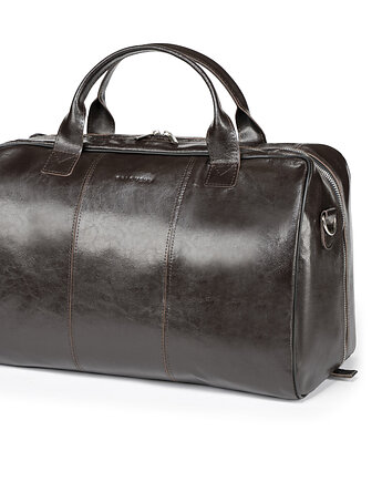 Ciemnobrązowa skórzana torba weekendowa / podróżna ORLOVSKY L01, ORLOVSKY