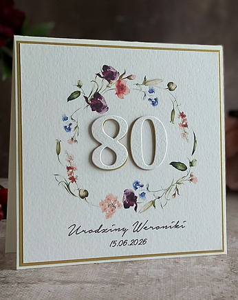 Personalizowana kartka na 80 urodziny, BH 70