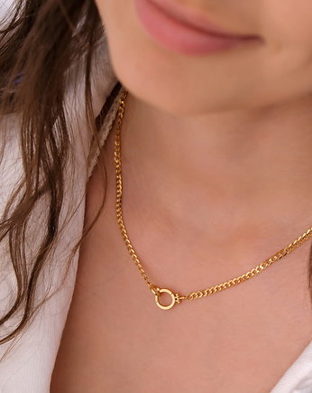 Naszyjnik z ozdobnym zapięciem srebro 925 pozłacane, Coccola JEWELLERY