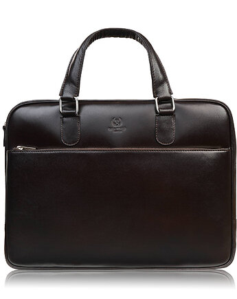 Męska torba skórzana na dokumenty brązowa Paolo Peruzzi T-145-BR, Paolo Peruzzi