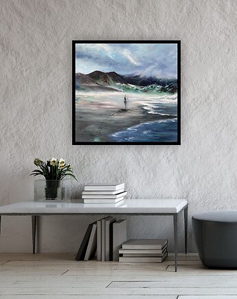 Obraz "Moja plaża" akryl na płótnie 60x60 cm