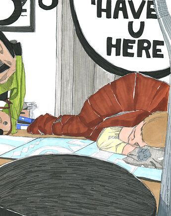Plakat "Good to have you here Pete"