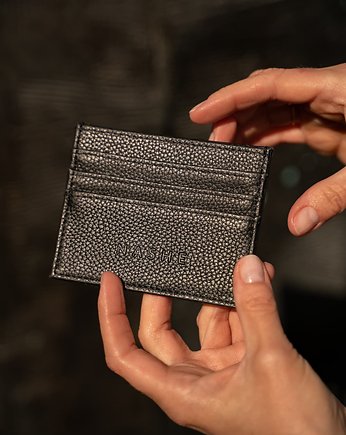 CARD HOLDER - skórzane etui na karty płatnicze - czarne NASHE