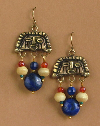 Kolczyki Re del Sole z lapis lazuli, Antilica