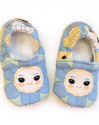 Buciki - niebieskie kwiatki, Olly & Arya