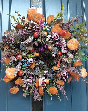 Wianek " pomarańczowo - jagodowo", ci sza