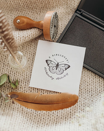 Stempel Ex Libris "Motyl" - Zestaw prezentowy