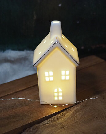 Biały domek ceramiczny LED, Lillys Stories