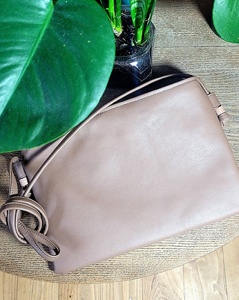 Nodo Bag S ciemnybeż mała kopertówka z paskiem, hairoo