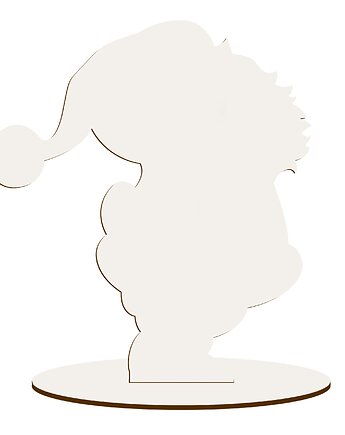 Święty Mikołaj Figurka Drewniana STOJĄCA na Stół Stroik Ozdoba dla Dzieci, smxdsgn