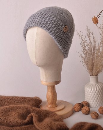 Klasyczna czapka 100% Merino - popiel