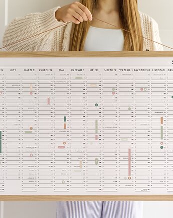 Planer ścienny z naklejkami 2027 - Polskie Święta, Niedziele Handlowe 42x60 c