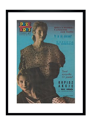 Oprawiona okładka czasopisma Przekrój z 1988 r, aut. Wojciech Plewiński