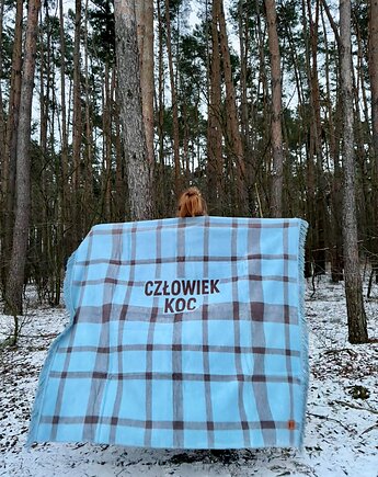 Człowiek Koc- koc bawełniany L