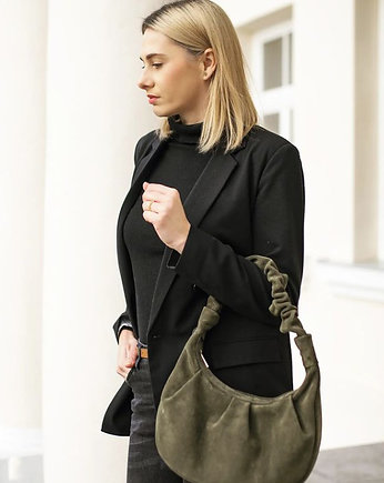 Torebka Zamszowa CALYPSO moss green, FABIOLA TOREBKI