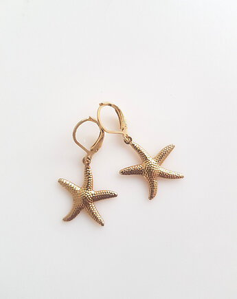 Kolczyki pozłacane Starfish