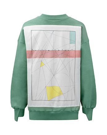 Zielona bluza z geometryczną grafiką