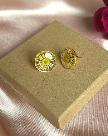 Kolczyki sztyfty stokrotki, GAJA BIŻUTERIA AUTORSKA