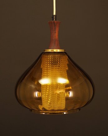 Lampa wisząca szklana, duński design, lata 70