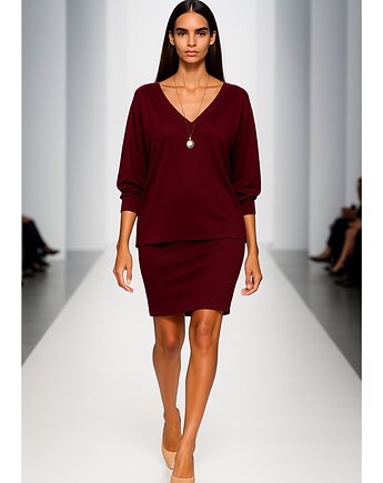 Spódnica burgund YY600059