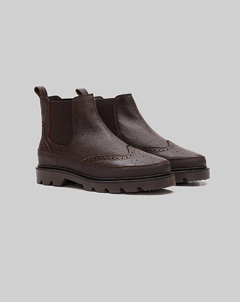Buty sztyblety F702 brązowe