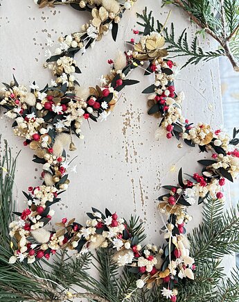 Dekoracja świąteczna gwiazda złoto-czerwień, Zamotana z pasją