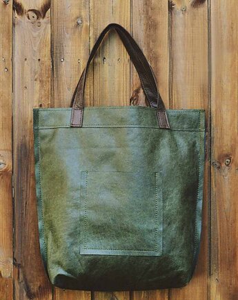 Torba Mr.m Vintage green skóra naturalna