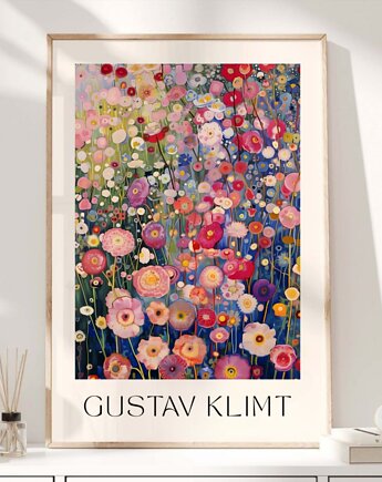 PLAKAT Gustav Klimt, łąka kwiatowa obraz