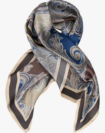 Apaszka z motywem paisley 100% jedwab 90x90 cm