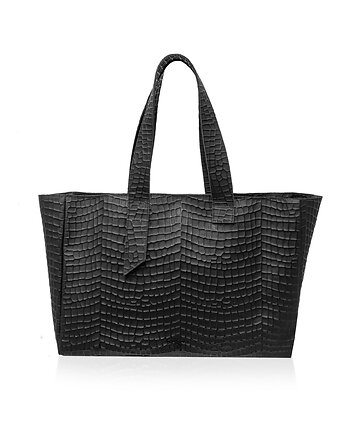Torebka skórzana Nata czarna marki bolsa