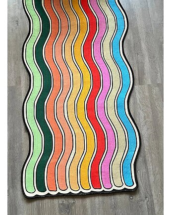 Dywan Tkany Wielokolorowy z Wzorem Falistym 120x180 cm, Nilla Home