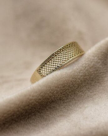 Alfa - Pierścień z linii geometrycznej z brązu, Biżuteria z Myśli Odlana