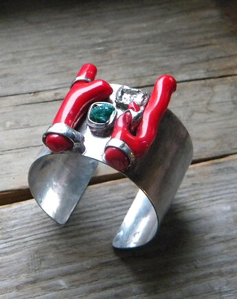 Koral / dioptaz - bransoleta mankiet CUFF