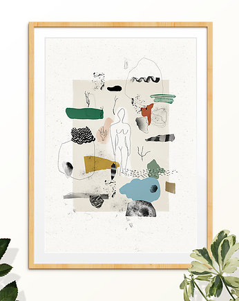 Autorska grafika Forms_body, kolory neutralne