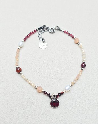 Delikatna Bransoletka z Granatem, ILEA