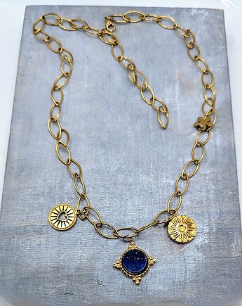 Perseidy. Łańcuch z medalionami - lapis lazuli