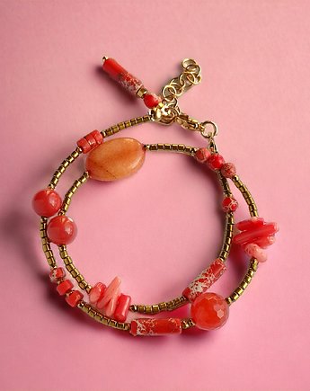 Podwójna bransoletka ORANGE : summer collection : POMARAŃCZOWA