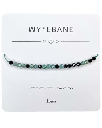 Bransoletka prezent - WYJEBANE - Apatyt, Agat - Spokój ducha