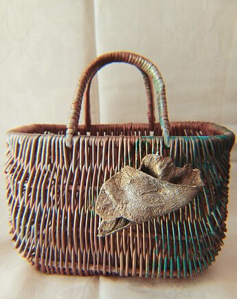 Wiklinowy koszyk Picnic o'clock, Szary Piknik