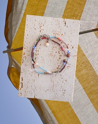 Kolorowy naszyjnik z kamieni naturalnych boho