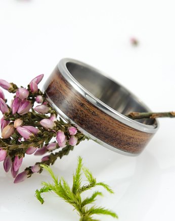 Obrączka tytan i palisander, Nordwood Rings